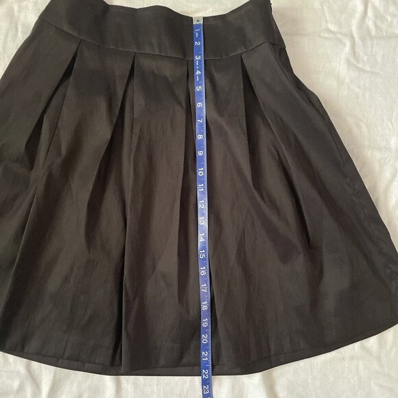 Cache Womens Black Pleated Solid Skirt M 48% Polyester 45% Nylon 7% Lycra Lining - Picture 7 of 9